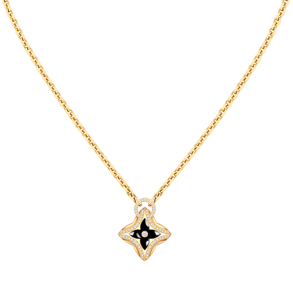 GlowSTAR PEDANT PINK GOLD DIAMOND NECKLACE