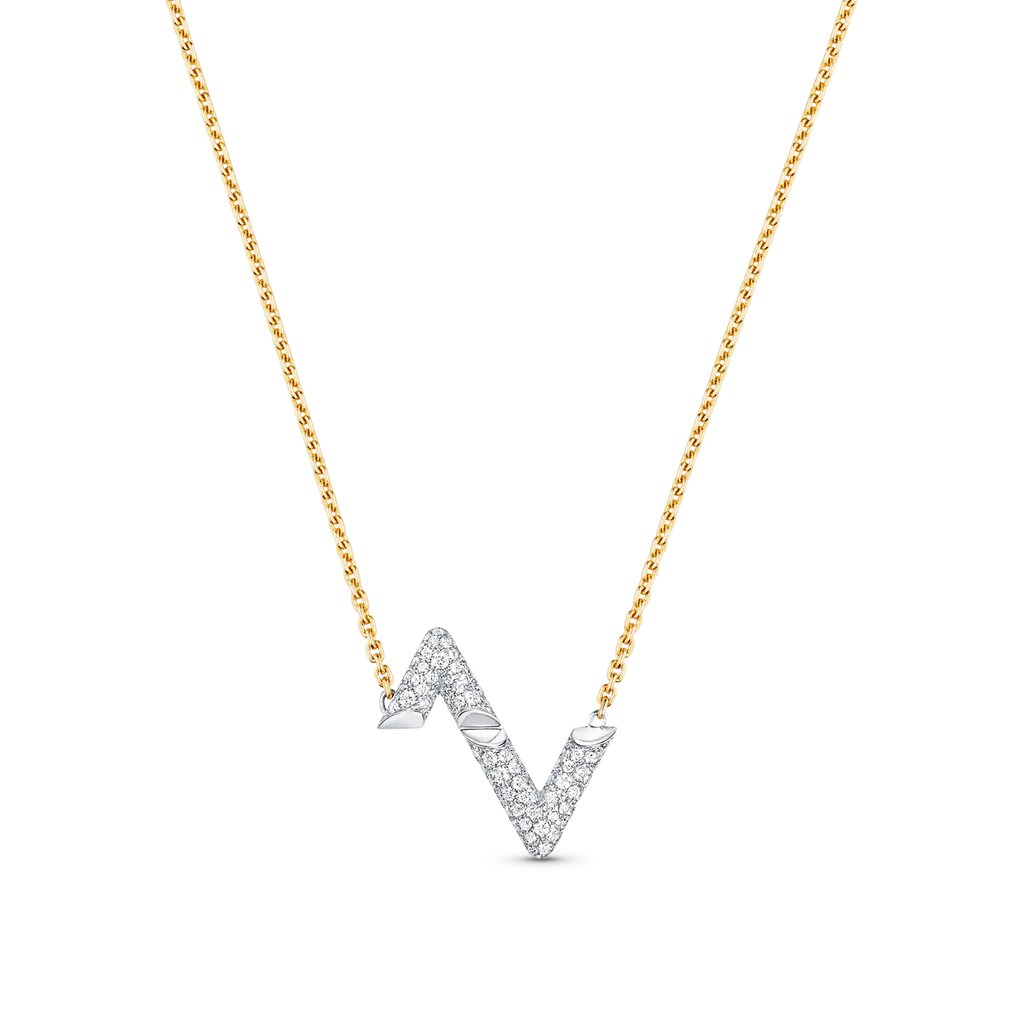GlowVOLT SILVER DIAMOND PEDANT NECKLACE