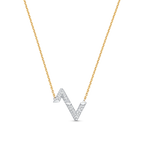 GlowVOLT SILVER DIAMOND PEDANT NECKLACE