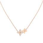 GlowSTAR BLOSSOM NECKLACE PINK GOLD DIAMONDS