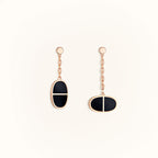GlowCHAINE VERSO BLACK CERAMIC EARRINGS