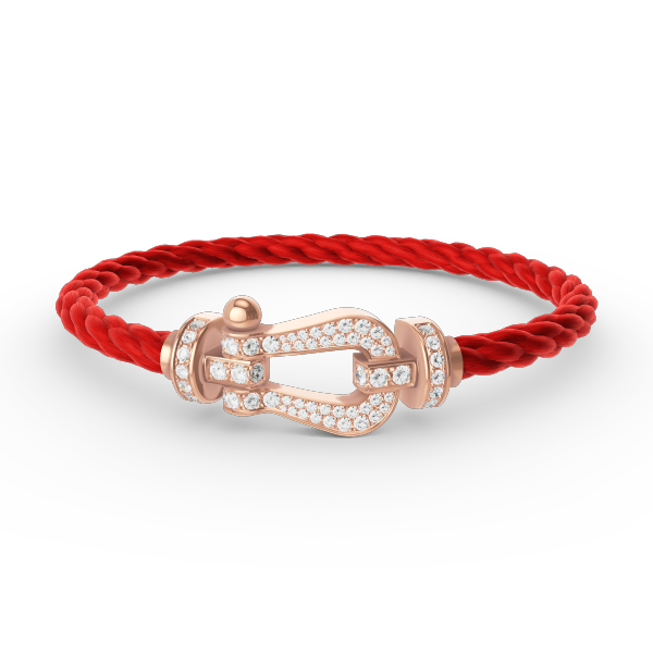 GlowFORCE LARGE HORSESHOE FULL DIAMOND BRACELET ROSE GOLD