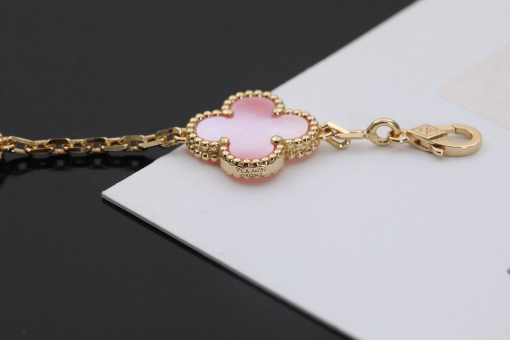 [Glow]CLOVER 5 PINK  FRITILLARY BRACELET