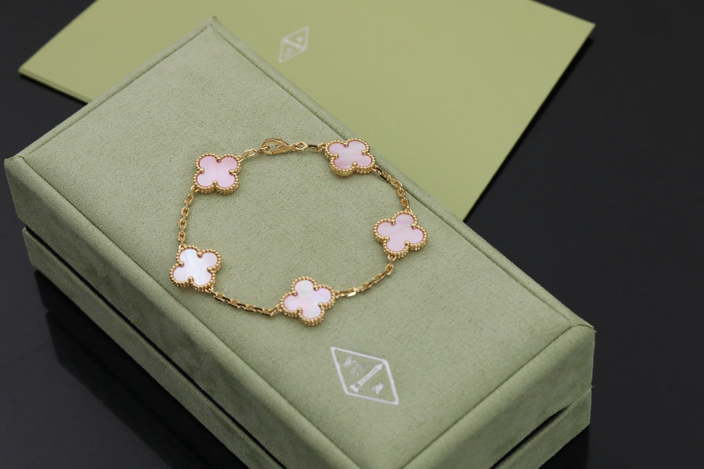[Glow]CLOVER 5 PINK  FRITILLARY BRACELET