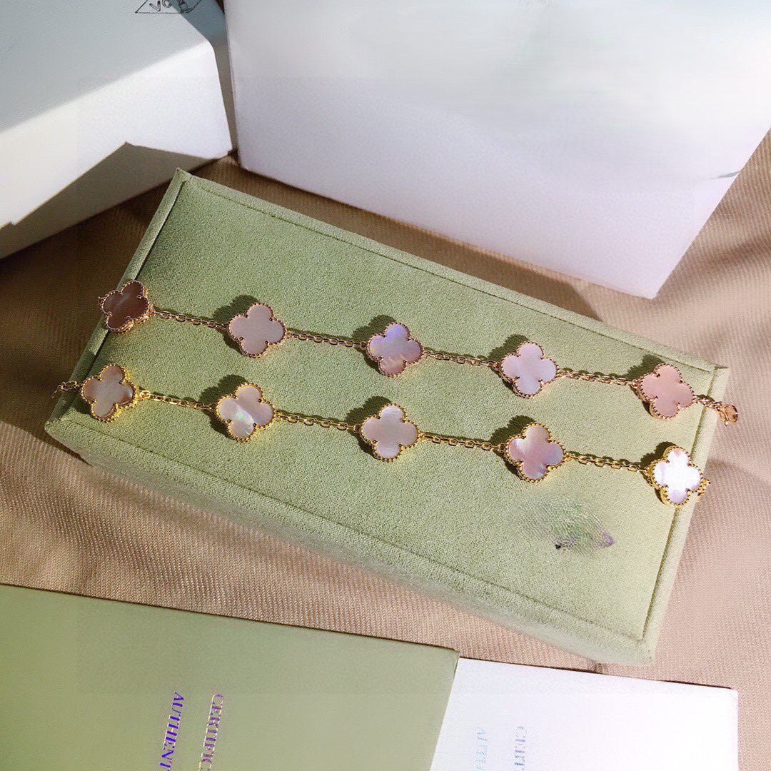 [Glow]CLOVER 5 PINK  FRITILLARY BRACELET