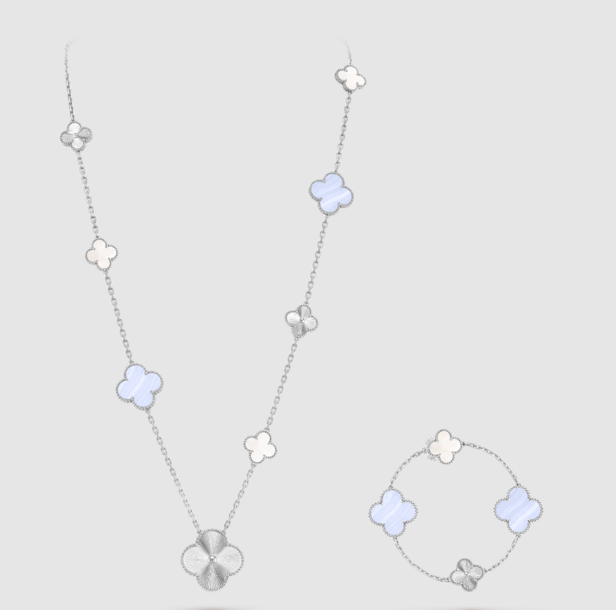 [Glow] 25 NEW CLOVER 15 MOTIFS PURPLE CHALCEDONY