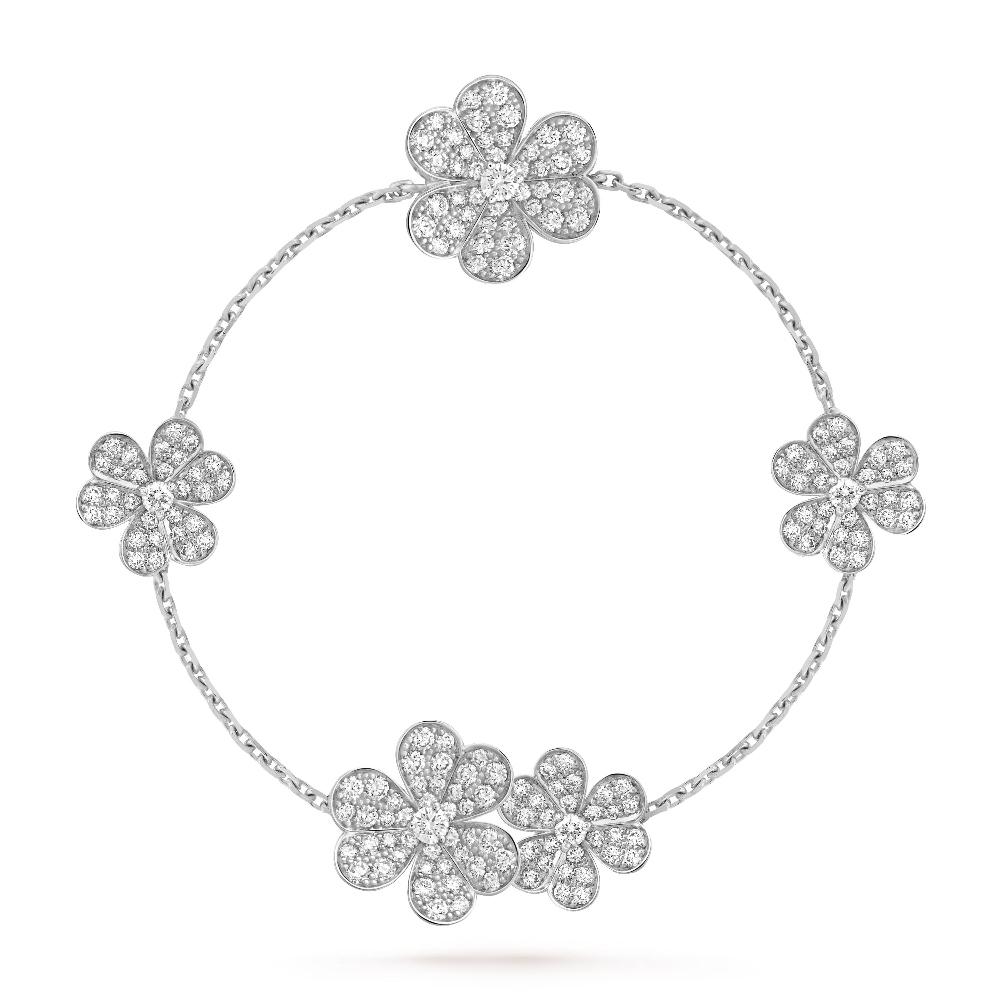 GlowFRIVOLE SILVER 5 FLOWERS BRACELET