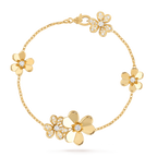 GlowFRIVOLE GOLD 5 FLOWERS BRACELET