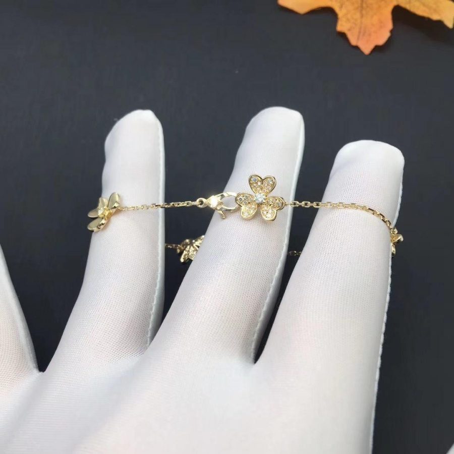 GlowFRIVOLE GOLD 5 FLOWERS BRACELET