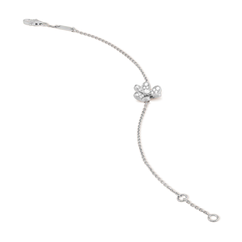 GlowFRIVOLE SILVER FLOWER DIAMOND BRACELET