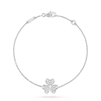 GlowFRIVOLE SILVER FLOWER DIAMOND BRACELET