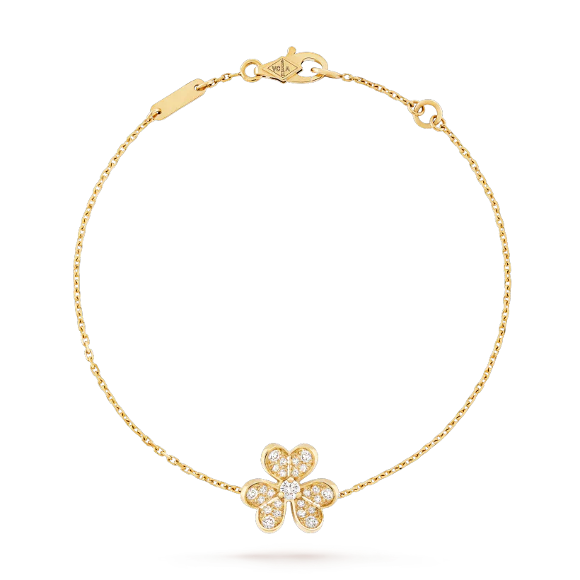 GlowFRIVOLE GOLD FLOWER DIAMOND BRACELET
