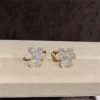 GlowFRIVOLE GOLD FLOWER DIAMOND EARRINGS