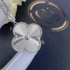 GlowCLOVER 25MM SILVER BIG CLOVER NECKLACE