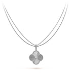 GlowCLOVER 25MM SILVER BIG CLOVER NECKLACE