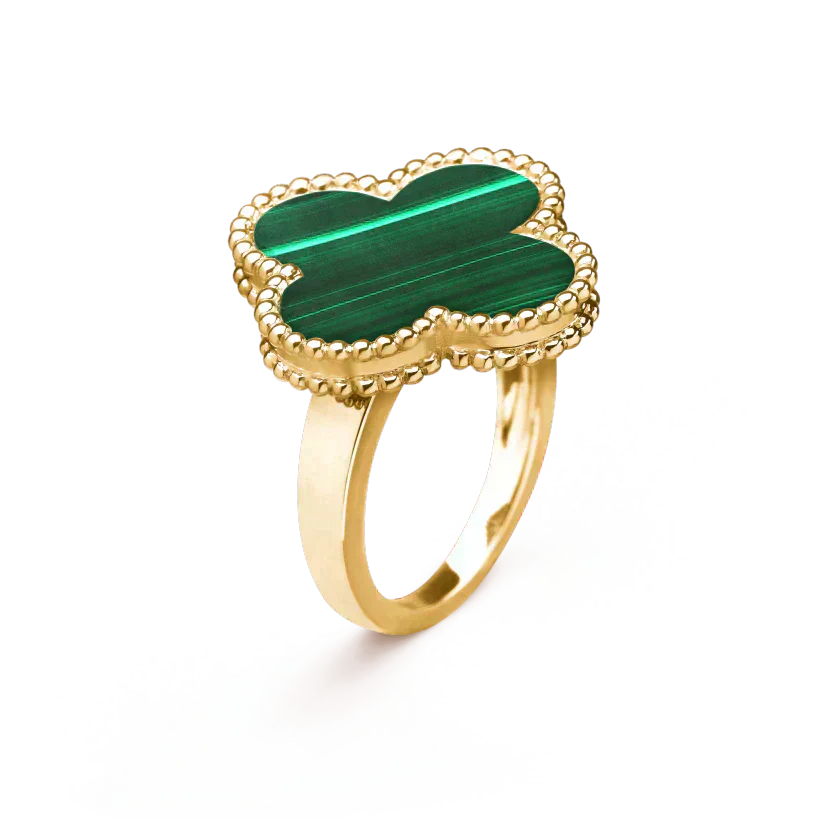 GlowCLOVER MALACHITE RING