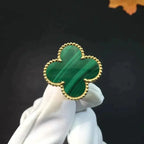 GlowCLOVER MALACHITE RING