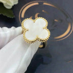 GlowCLOVER WHITE MOP RING