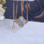 GlowCLOVER WHITE MOP SINGLE FLOWER BRACELET