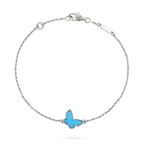 GlowBUTTERFLY TURQUOISE BUTTERFLY BRACELET SILVER