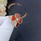 GlowSWEET CLOVER CARNELIAN RING