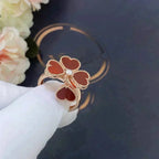 GlowSWEET CLOVER CARNELIAN RING