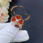 GlowSWEET CLOVER CARNELIAN RING