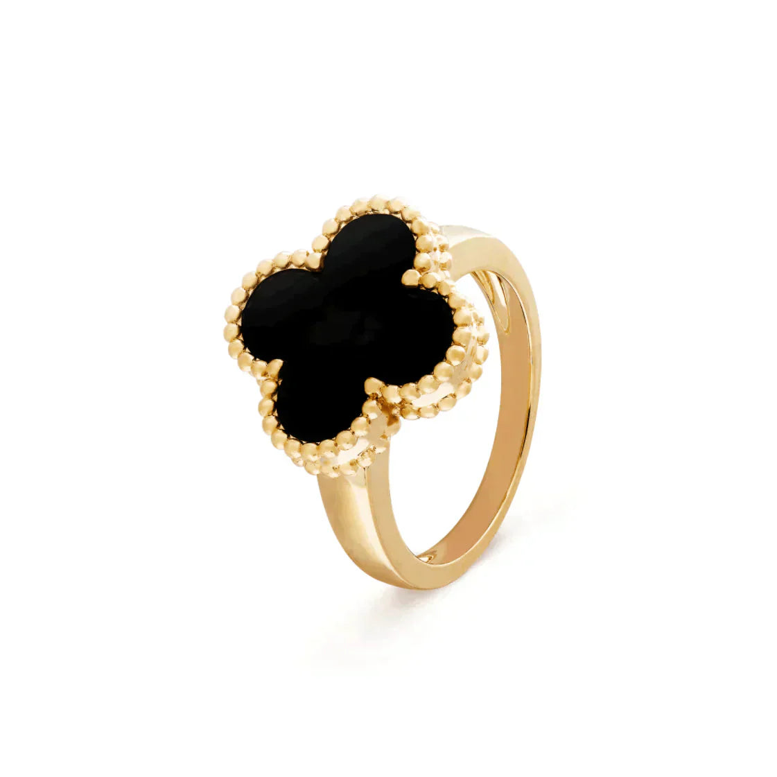 GlowCLOVER ONYX RING