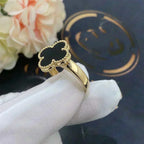 GlowCLOVER ONYX RING