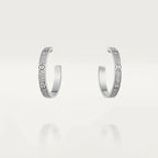 GlowLOVE DIAMOND SILVER HOOP EARRINGS