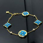 GlowSTAR AND SUN 4 MOTIF BLUE BRACELET