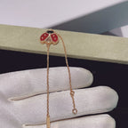 GlowLUCKY SPRING 1 MOTIF PINK GOLD BRACELET