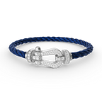 GlowFORCE LARGE HORSESHOE FULL DIAMOND BRACELET SILVER