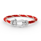 GlowFORCE LARGE HORSESHOE FULL DIAMOND BRACELET SILVER