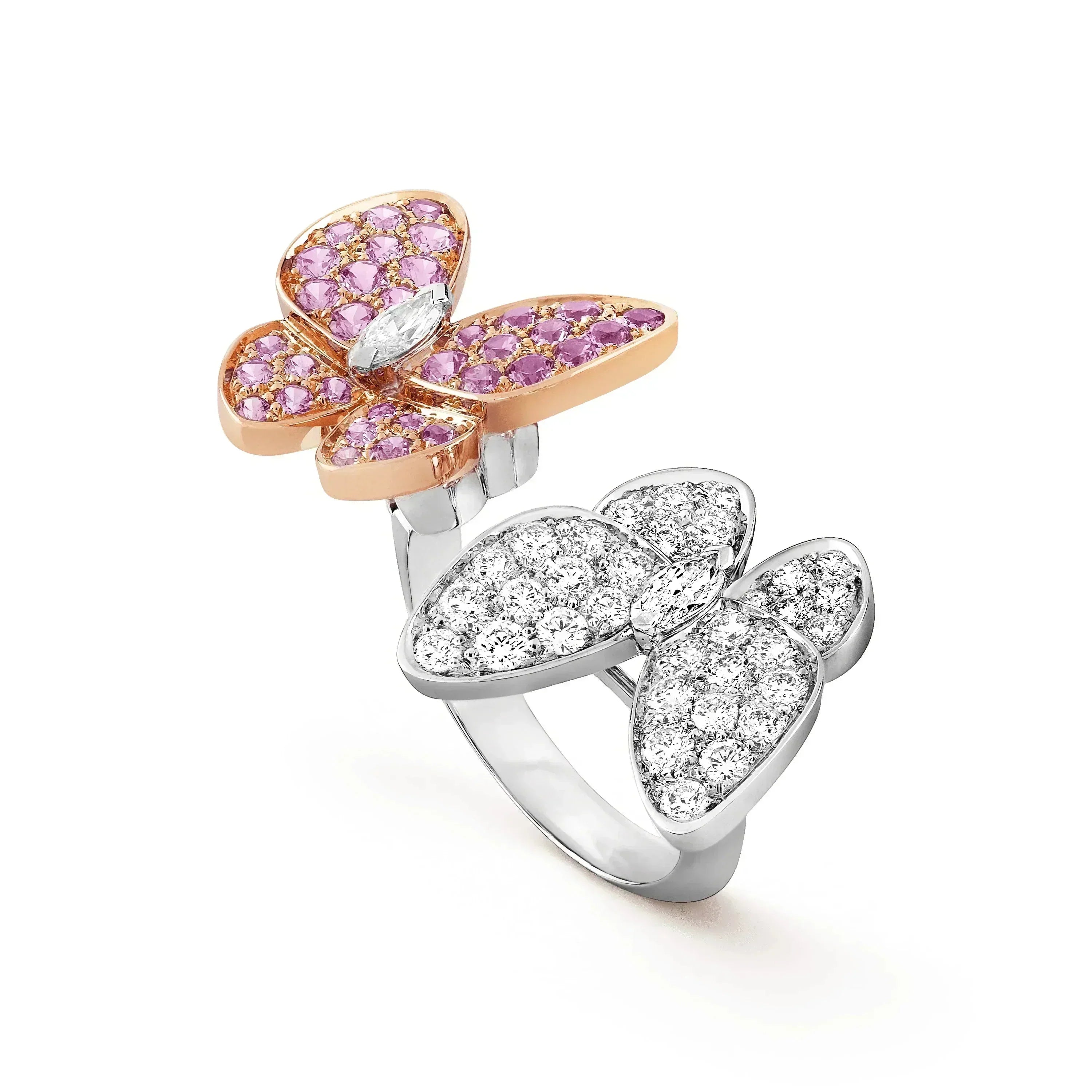 GlowTWIN BUTTERFLY DIAMOND RING