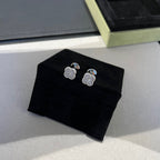 GlowCLOVER MINI DIAMOND STUD EARRINGS