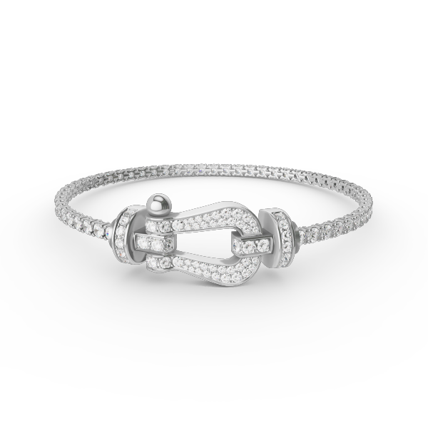 GlowFORCE  LARGE HORSESHOE FULL DIAMOND TENNIS BRACELET